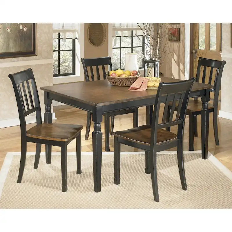 Signature Design by Ashley Owingsville Black/Brown 5-Piece Dining Package