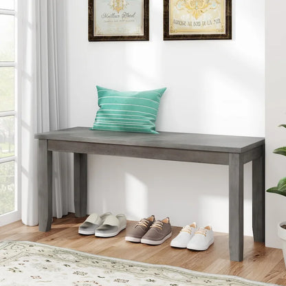 Ensemble de salle à manger en bois 6 pièces avec table à dossier croisé, 4 chaises et banc