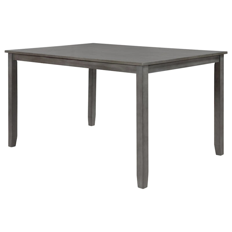 Ensemble de salle à manger en bois 6 pièces avec table à dossier croisé, 4 chaises et banc