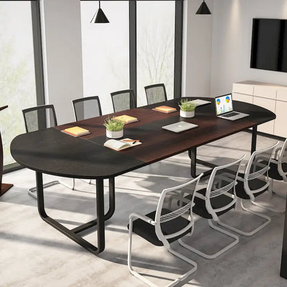 6FT Oval Conference Table Curved Meeting Tables for Office