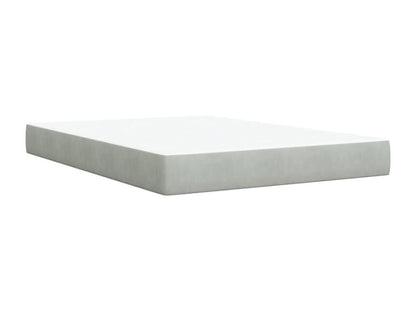 Sommier à Meublita de lit et matelas Gris clair 140x190cm Velours