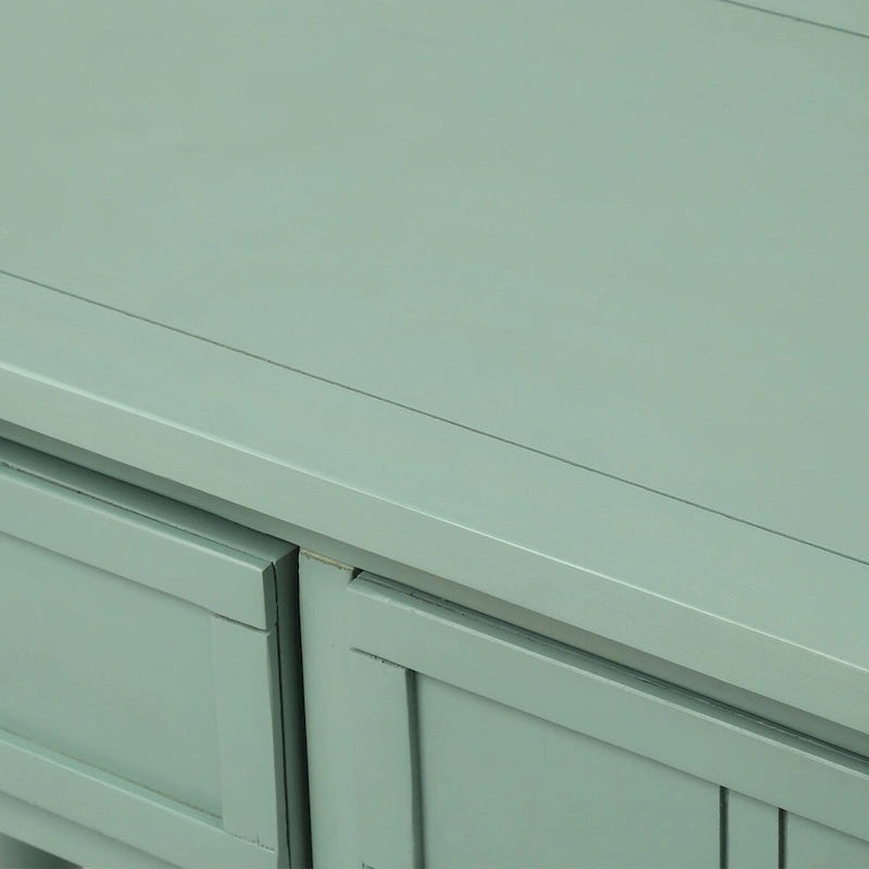 Console de style traditionnel avec deux tiroirs et une étagère inférieure