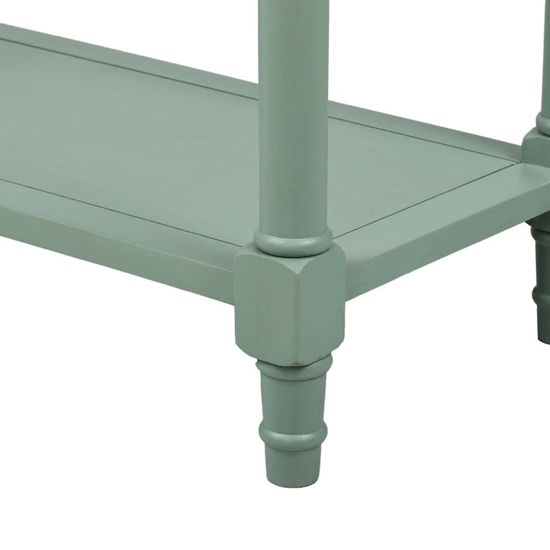 Console de style traditionnel avec deux tiroirs et une étagère inférieure