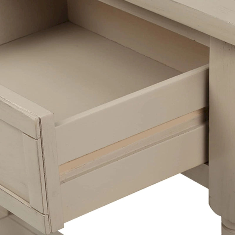 Console de style traditionnel avec deux tiroirs et une étagère inférieure