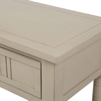 Console de style traditionnel avec deux tiroirs et une étagère inférieure