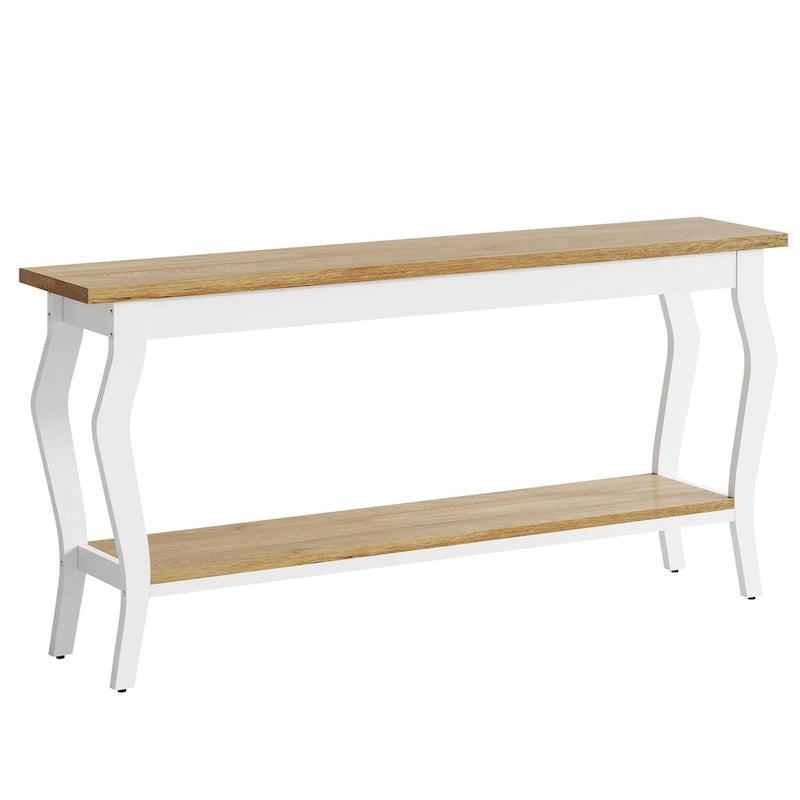 Console étroite et longue à 2 niveaux pour entrée ou salon