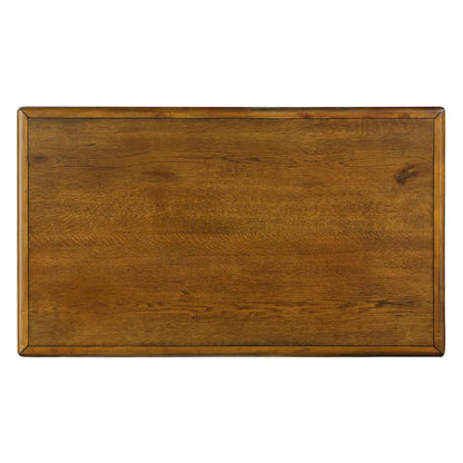 Table basse rectangulaire en bois massif avec 4 tiroirs