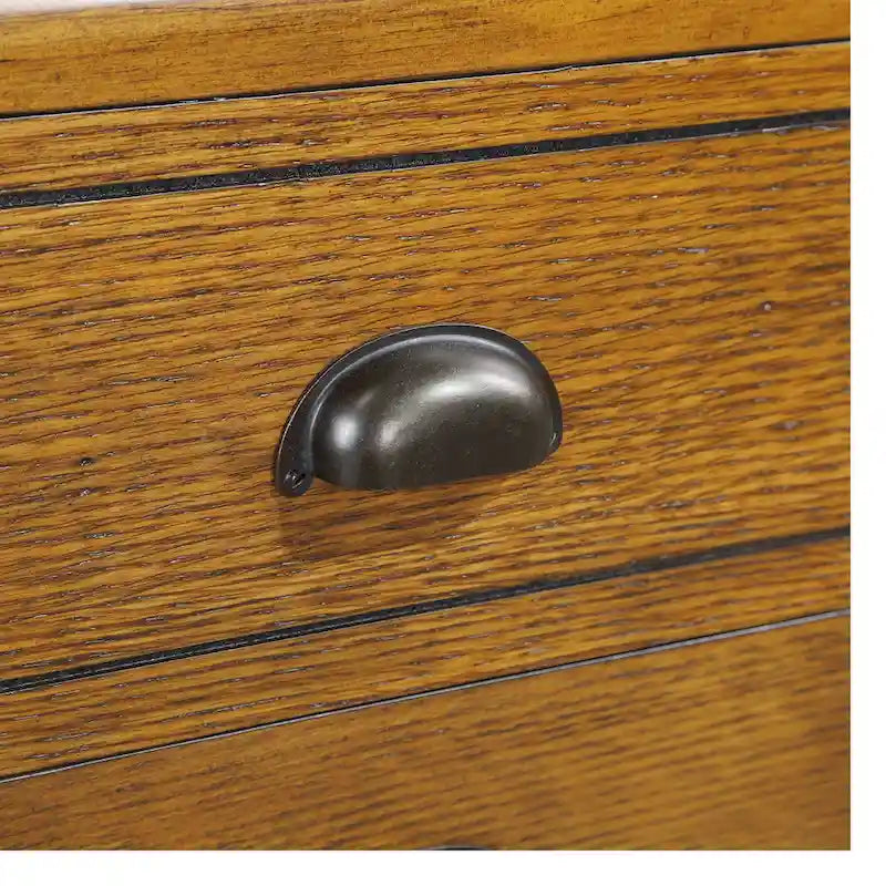 Table basse rectangulaire en bois massif avec 4 tiroirs