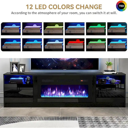 Meuble TV avec cheminée électrique de 36 pouces (79 pouces)