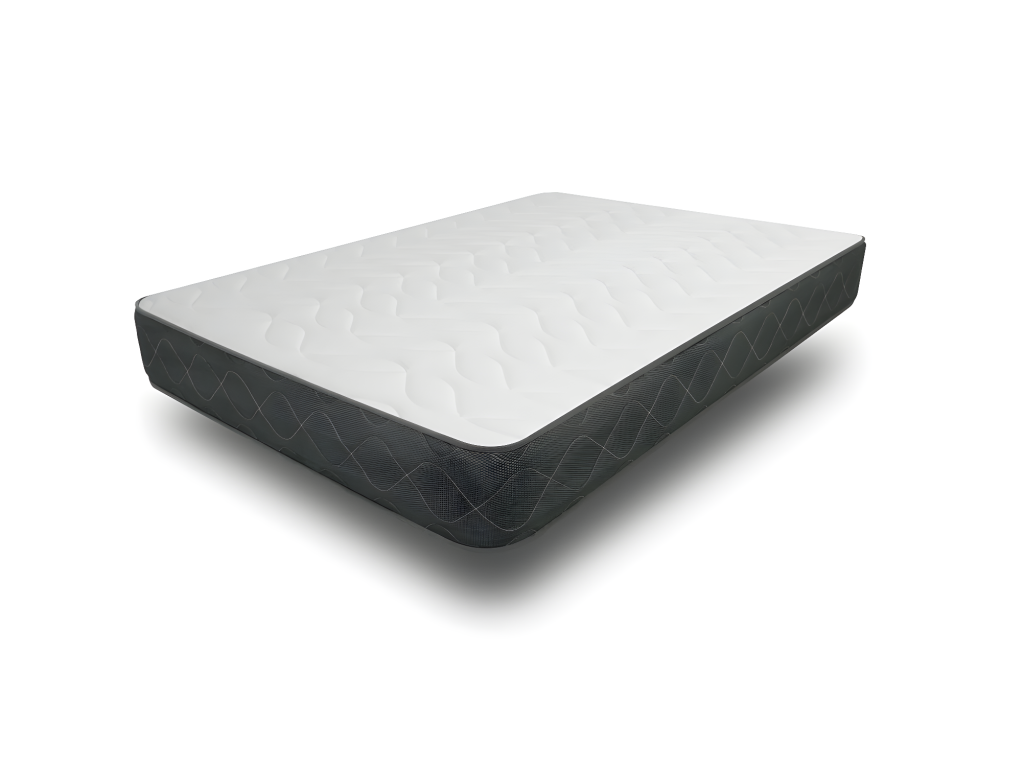 Matelas mousse Luxe - 200x200cm et 2 Oreillers accueil mémoire de forme 60x60cm - mousse - 24 cm