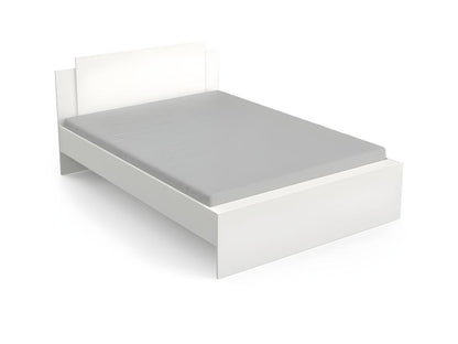 Cadre de lit 140x190/200 Blanc - Meublita - L 144.5 xl 204 x H 87.5 cm