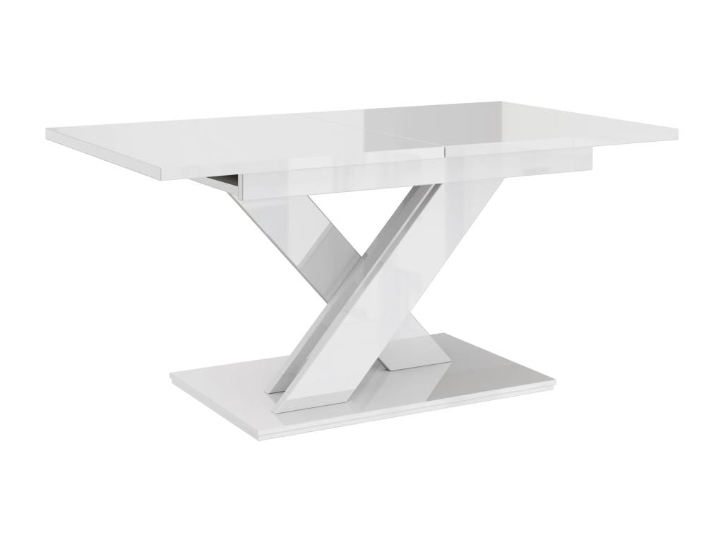 TABLE A MANGER EXTENSIBLE Vertchez - BLANC LAQUE 140 - 180 CM