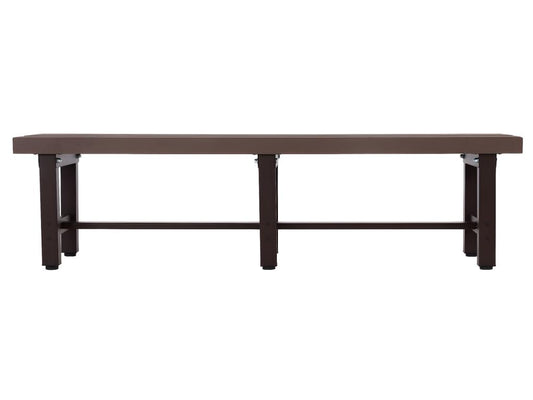 Banc de jardin alu Meublita-K60 - banc banc de parc banc de balcon - résistant aux intempéries Meublita 150cm - brun
