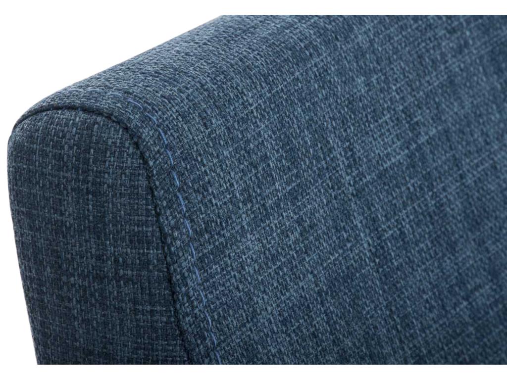 Lot de 2 chaises oscillantes - Tissu / Acier inoxydable - Bleu - Meublita