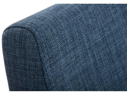 Lot de 2 chaises oscillantes - Tissu / Acier inoxydable - Bleu - Meublita