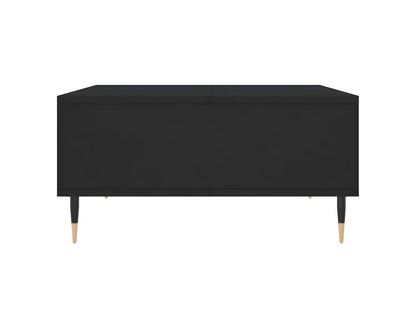 Table basse noire 60x60x30 cm bois d'ingénierie