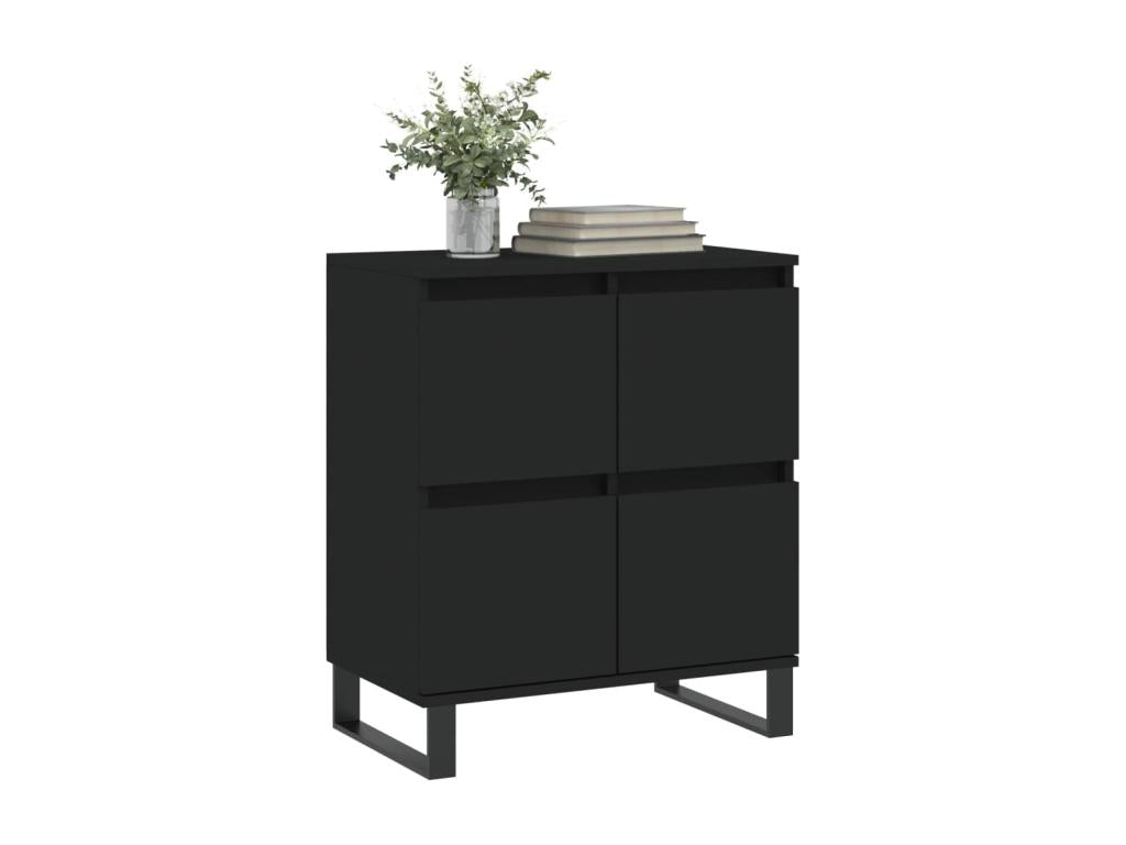 Buffet Noir 60x35x70 cm Bois d'ingénierie