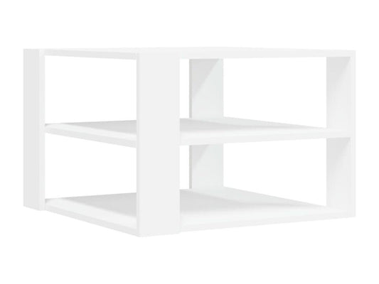 Table basse blanc 59,5x59,5x40 bois d'ingénierie