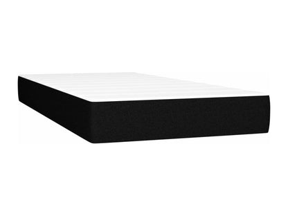 Lit à sommier tapissier avec matelas Noir 90x200 cm Tissu