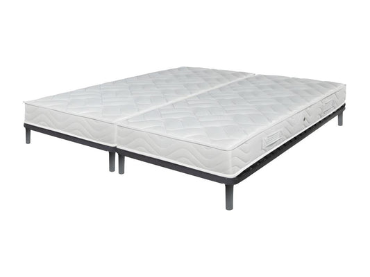 Matelas et sommier 2x90x190 Mousse - Meublita - Soutien ferme - Fabriqué en France