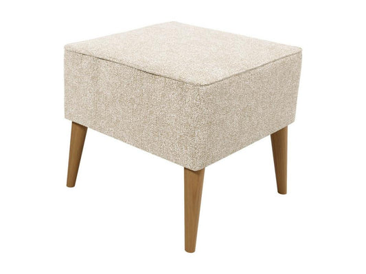 Pouf Doucezen 205 Brun clair 41x45x45cm Tapisserie Pieds Bois