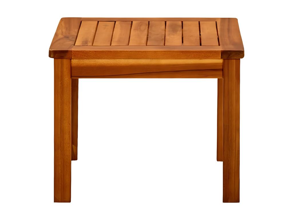 Vertchez Premium - Table basse de jardin 45x45x36 cm Bois solide d'Vertchez