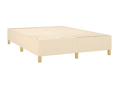 Sommier à Meublita de lit matelas et LED Crème 140x190 cm Tissu