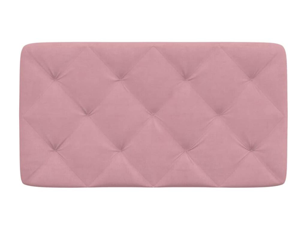 Coussin de tête de lit rose 80cm velours