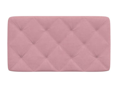 Coussin de tête de lit rose 80cm velours