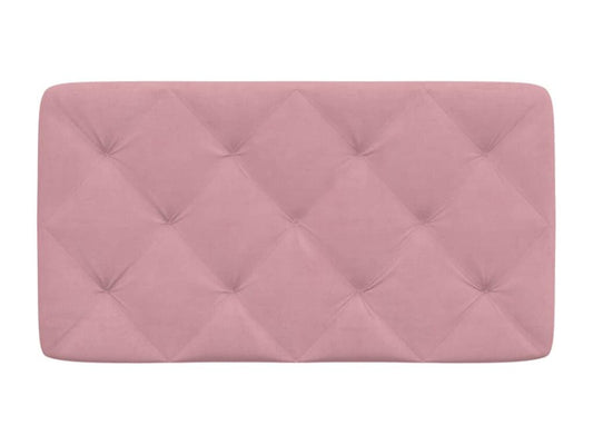 Coussin de tête de lit rose 80cm velours