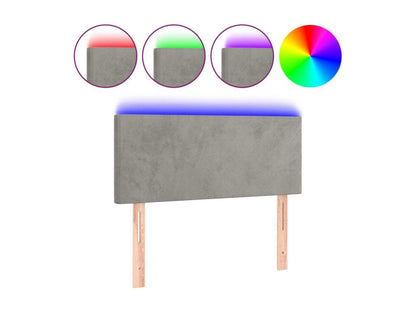 Tête de lit à LED Gris clair 80x5x78/88 cm Velours