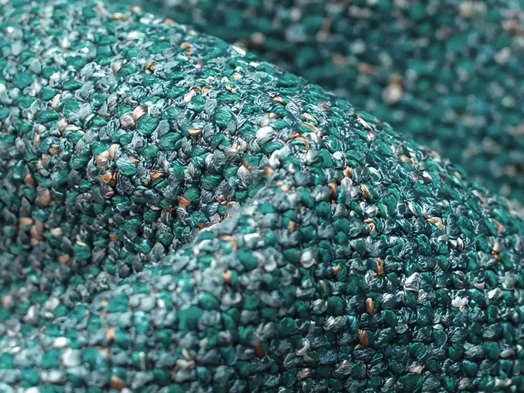 Fauteuil d'angle pour canapé modulable en tissu texturé - marin - Meublita