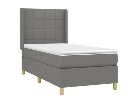 Sommier à Vertchez de lit matelas LED Gris foncé 90x190cm Tissu