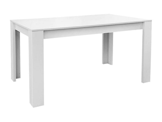 Table à manger table de repas extensible coloris Blanc - longueur 141 x profondeur 81 cm