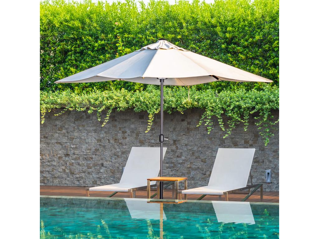 Parasol Meublita Mobili Abuliton 235x270x135 Meublita Polyester Beige Moderne