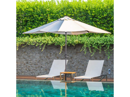 Parasol Meublita Mobili Abuliton 235x270x135 Meublita Polyester Beige Moderne