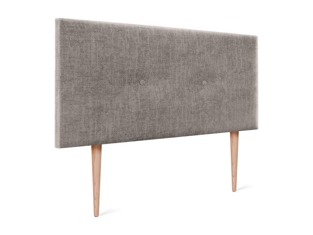 Vertchez Tête de lit en laine naturelle avec Boutons 105x105cm avec pieds Lits 105 - Gris