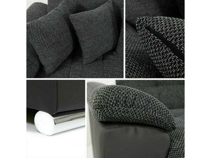 Canapé d'angle Meublita 114 Rose Fonction de couchage Bo?te de literie 348x205x76cm