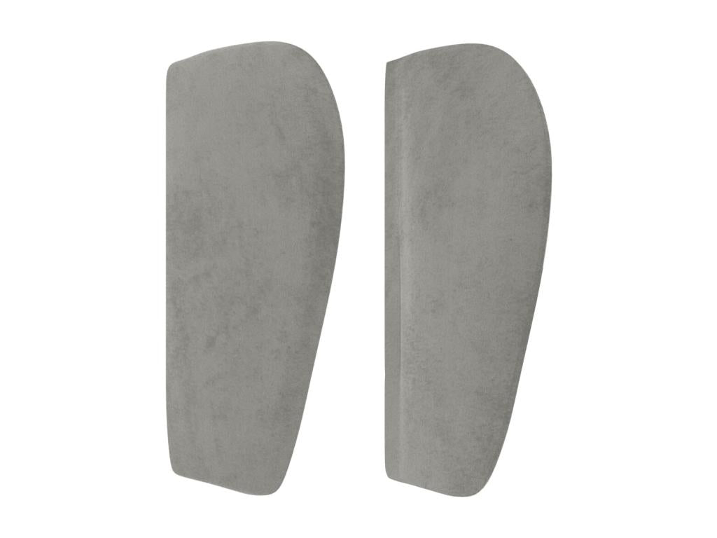 Tête de lit avec oreilles Gris clair 93x23x78/88 cm Velours