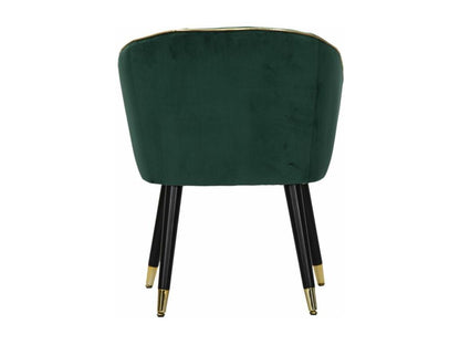 Fauteuil en tissu vert avec des finitions dorées cm 62x58x78