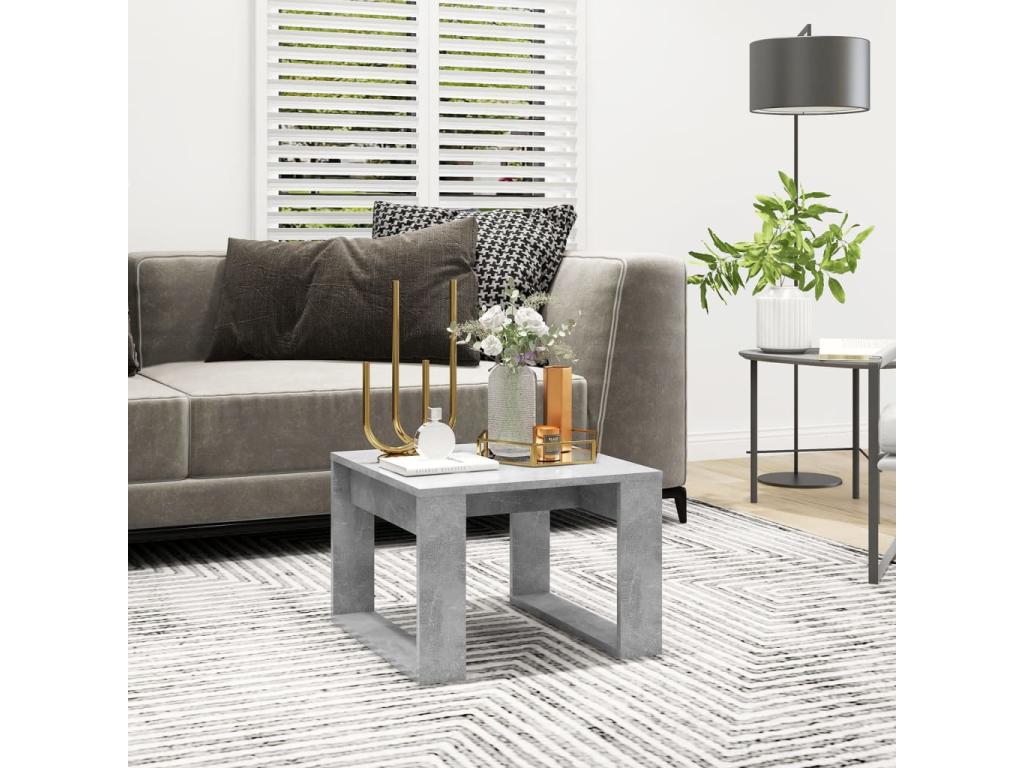 Table de nomination Gris béton 50x50x35