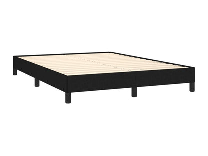 Lit à sommier tapissier avec matelas Noir 140x200 cm Tissu