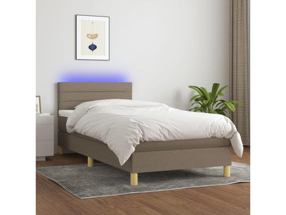Sommier tapissier avec matelas et LED Doucezen 80x200cm Tissu