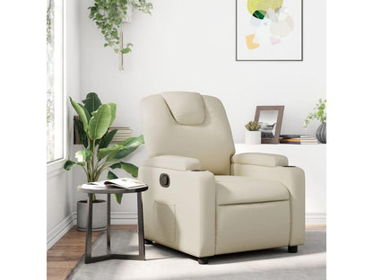 Fauteuil inclinable Crème Similicuir