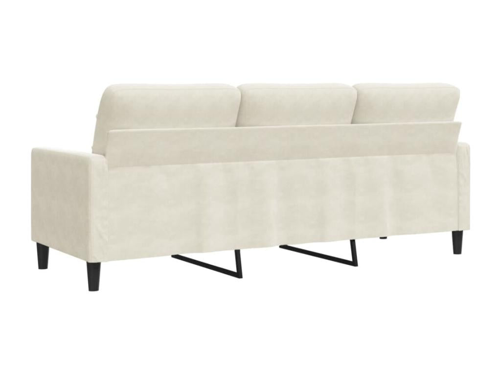 Canapé à 3 places Crème 180 cm Velours