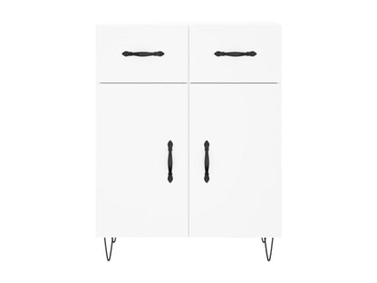 Buffet haut Blanc 69,5x34x180 cm Bois d'ingénierie