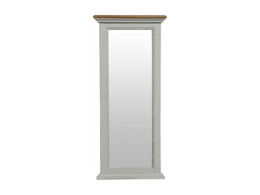 Meuble D'Entrée Module Miroir Bois Blanc - Meublita